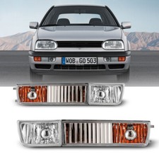 Pairs Fog Lights for 1993-1998 Volkswagen Golf Jetta Cabrio Bumper Driving Lamps picture