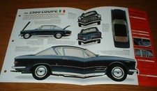 1964 Fiat 2300s Coupe Spec Sheet Brochure Info Photo 2300 S 61 62 63 64-68 picture