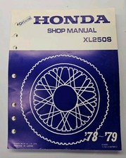 Honda XL250S Genuine Shop Service Manual 78-79 Unbound XL250 XL 250 250S picture