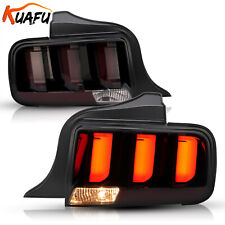 KUAFU Smoked Lens LED Tube Turn Tail Lights For Ford Mustang 05-09 #FO2800191 picture