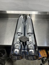 OEM 17-24 Harley CVO Touring Chrome Mufflers Pair 64901282 64901280 Take Off #3 picture