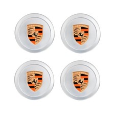 Porsche Wheel Center Cap with Full Color Painted Porsche Crest  (71mm diameter) picture