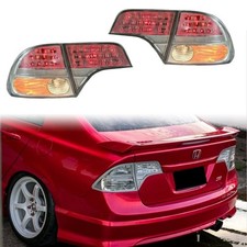 Tail Lights For 2006-2011 Honda Civic Sedan 8th Gen Clear Lens Chrome Housing picture