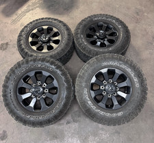 OEM '05-'26 RAM 2500 Power Wagon Used Black Rims 285/70R17 Goodyear Duratrac LT picture