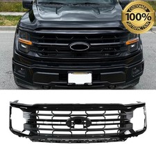 For 2024 2025 2026 Ford F-150 F150 XLT STX Front Bumper Grille Gloss Black New picture