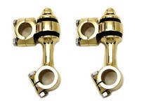 Polished Brass Flanders Riser Set for Harley-Davidson picture