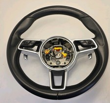 15-21 Porsche Macan 95B Cayenne 958 Black Steering Wheel w/ Paddle Shifters OEM picture