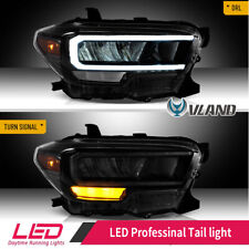 Black Projector Headlights Headlamps For 2016-2019 Toyota Tacoma TRD w/ LED DRL picture