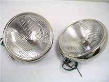 1932 Ford Polished Stainless Halogen Head Lamps 32 Headlights 10