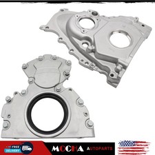 Engine Timing Cover w/ Rear Main Seal Cover for 2014-2024 Cadillac Chevy GMC 5.3 picture