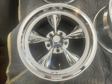 17” Staggered US  Mags Chrome Polished Wheel 4 Set.  No Scratch All In Good picture