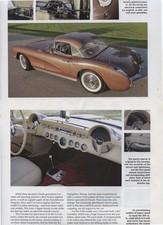 1956 CHEVROLET CORVETTE CONVERTIBLE 4 page COLOR Article picture