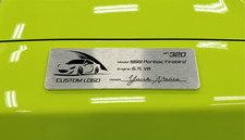 Custom Engraved Dash Plaque Custom for Any Car / Truck Personalized Info 1X4 IN picture