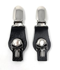 Warhawk Redesigned PUNISHER SKULL Boot Clip Pant Clamp for Bikers USA 122-28N picture