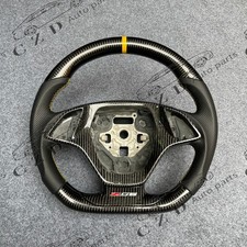 Yellow Stripe Carbon Fiber Steering Wheel Fit Chevrolet Corvette C7 2014-2019 picture