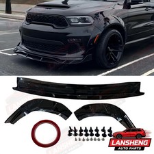 For 21-26 Dodge Durango SRT Hellcat Gloss Blk Demon Double Deck Front Bumper Lip picture