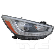 Halogen Projector Headlight Right for 14-17 Hyundai Accent w/LED Parking Signal picture