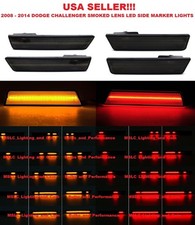 SMOKED LENS LED SIDE MARKERS w/ START UP ANIMATION for 2008-14 DODGE CHALLENGER picture