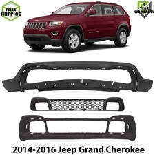 Front Bumper Cover Textured & Bumper Grille For 2014-2016 Jeep Grand Cherokee picture