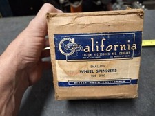 Vintage Cal Custom  Spinner  Chrome Custom Wheel Center Caps Rate Speed Parts  picture