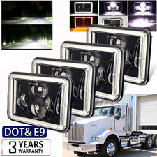 4pcs 4x6 DOT APPROVED 135W LED HEADLIGHT for Kenworth T400 T600 T800 W900L W900B picture