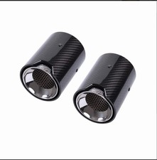 BMW M Performance Tips Carbon Fiber With Chrome Pair picture