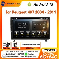 8 Core 64G Android Car Radio for Peugeot 407 2004 - 2011 Carplay WIFI FM GPS picture