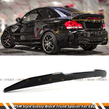 PSM STYLE GLOSSY BLACK TRUNK SPOILER WING FOR 2007-2013 BMW E82 1 SERIES COUPE picture