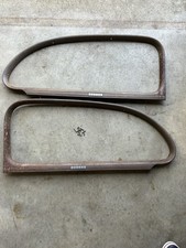 1937 1938 Chevy 2dr Sedan QUARTER WINDOW GARNISH TRIM MOLDINGS Original GM Pair picture