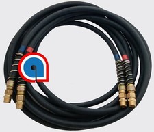 Rubber Air Line, Red & Blue 12 Ft Brass 1/2
