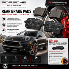 2017-2026 Genuine Porsche Macan (Base) Standard (Non-Ceramic) Rear Brake Pads picture