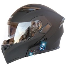 DOT Motorcycle Headset Bluetooth Helmet Modular Dual Visor Flip Up Full Face picture