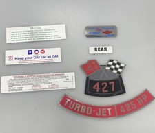 7 decals kit 69 Camaro YENKO Decals Engine Air Cleaner Valve Covers more 427 425 picture