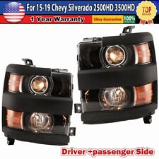 For 2015-2019 Chevy Silverado 2500 3500 HD Projector Headlights Plug&Play PAIR picture