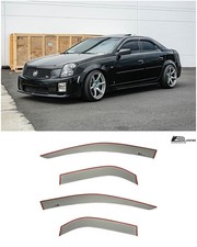 EOS Visors For 03-08 Cadillac CTS Smoke Tinted Side Vent Window Rain Deflectors picture