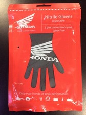 HONDA NITRILE GLOVES DISPOSABLE 3 PAIR CONVENIECE PACK LATEX FREE XL picture