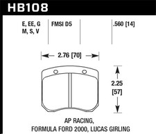 Hawk Performance Hb108e 560 Blue 9012 Disc Brake Pad picture