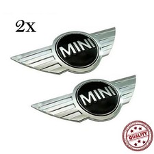 2x Original Mini Chrome Metal Logo Cooper R50 R55 R56 R57 R58 R59  Emblemm NEW picture