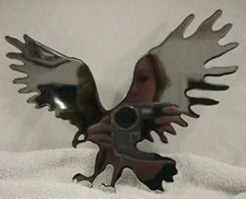 Cutouts Eagle Face Right & Left Stud Mount Chrome 9-1/2