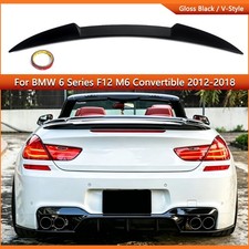 Fit 12-18 BMW F12 6 Series M6 Convertible V-Style Trunk Spoiler Wing Gloss Black picture