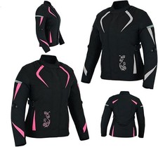 Womens Motorbike Jacket Waterproof CE Armoured For Bikers Coat Slim Fit for Girl picture