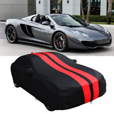 For McLaren P1 MP4-12C Full Car Cover Satin Stretch Dust Proof Indoor Red-Strip picture