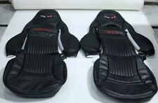 Corvette C5 Sports 1997-2004 Black Synthetic/Faux Leather Car Seat Covers picture
