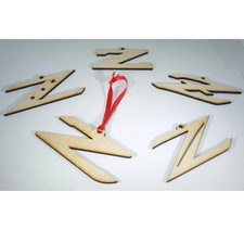 ZSPEC Laser-Engraved Wood Ornaments, Set of Five Nissan Z Ornaments, 4