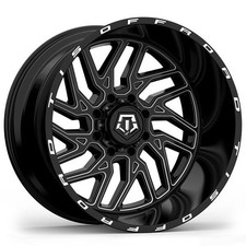 TIS Wheels 544BM 20x10 Gloss Black Milled Off-Road (4pcs) B2 picture