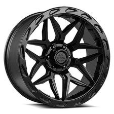 22x10 Lock Matrix Matte Black Matte Black Ring Wheels 5x5/5x5.5 (-18mm) Set of 4 picture