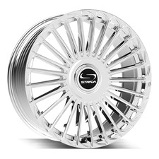 22″ STRADA WHEELS MARTELLLO CHROME FORMED FLOATING CAP RIMS picture