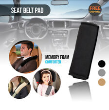 2Pc Black Seat Belt Pads Comforter Car Safety Soft Shoulder Strap Cover Cushion  picture