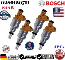 ✅ OEM 4x BOSCH Fuel Injectors For 1986-1990 SAAB 9000 900 2.0L 2.3L # 0280150711 picture