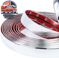 Moldura Cromada Para Coche 25Ft 1 Pulgada Adhesiva Resistente UV Y Rayones Autos picture